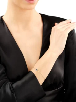 Złota bransoletka z cyrkonią