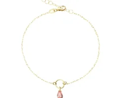 Złota bransoletka z cyrkonią