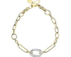 Złota bransoletka z cyrkoniami
