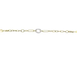 Złota bransoletka z cyrkoniami