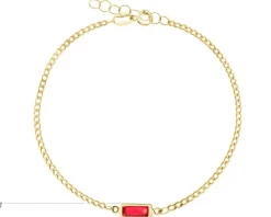 Złota bransoletka z cyrkonią