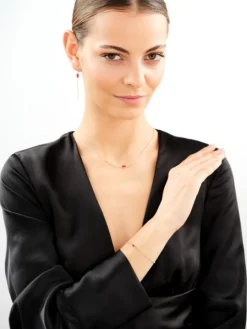 Złota bransoletka z cyrkonią