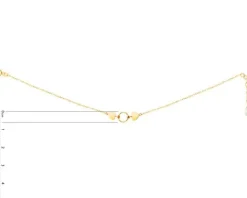 Złota bransoletka z cyrkonią, ankier - koło, serca