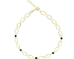 Złota bransoletka z cyrkoniami