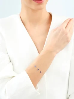 Złota bransoletka z cyrkoniami