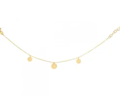 Złota bransoletka z emalią - koła