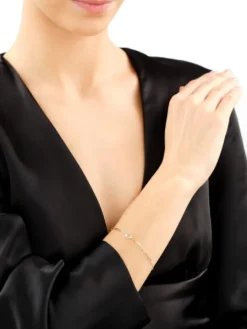 Złota bransoletka z kwarcem