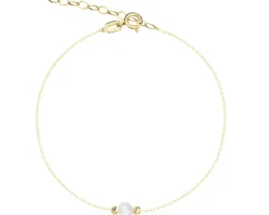 Złota bransoletka z perłą