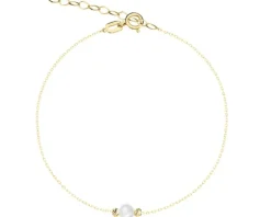 Złota bransoletka z perłą