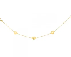 Złota bransoletka z sercami