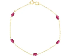 Złota bransoletka ze szkłem szlifowanym