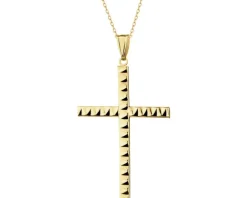 Złota zawieszka- krzyż