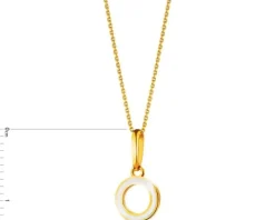 Złota zawieszka z emalią - koło