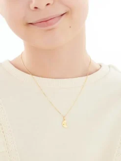 Złota zawieszka z emalią - Księżyc