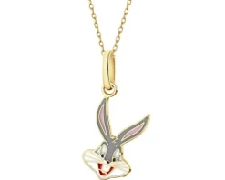 Złota zawieszka z emalią - Looney Tunes, Bugs Bunny, Warner Bros. Discovery