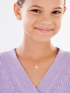 Złota zawieszka z emalią - muchomory