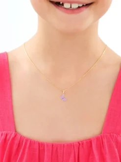 Złota zawieszka z emalią - motyl