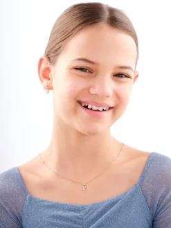 Złota zawieszka z emalią - pingwin