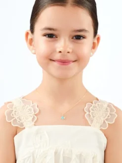 Złota zawieszka z emalią - ryba