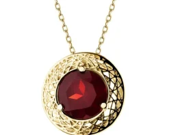 Złota zawieszka z granatem