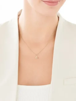 Złota zawieszka z granatem - Lew