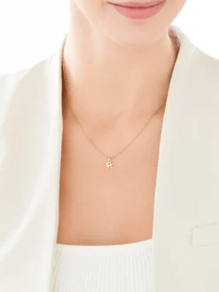 Złota zawieszka z kamieniem księżycowym - Ryby