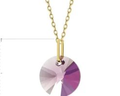 Złota zawieszka z kryształem syntetycznym