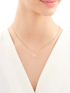 Złota zawieszka z kryształem syntetycznym