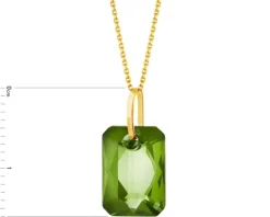 Złota zawieszka z kryształem syntetycznym