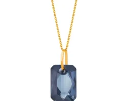 Złota zawieszka z kryształem syntetycznym