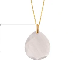 Złota zawieszka z kwarcem