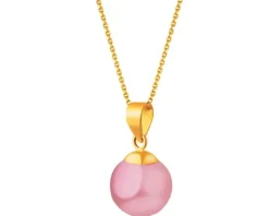 Złota zawieszka z kwarcem syntetycznym