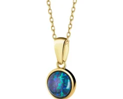 Złota zawieszka z opalitem