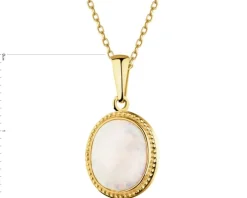 Złota zawieszka z opalitem