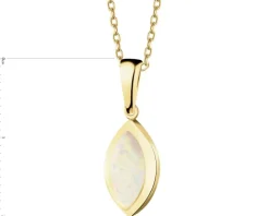 Złota zawieszka z opalitem
