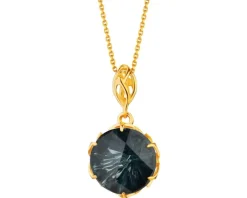 Złota zawieszka z topazem