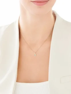 Złota zawieszka z turkusem - Strzelec