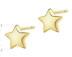 Złote kolczyki - gwiazdy