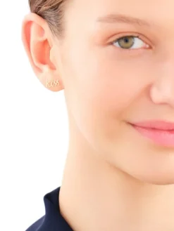 Złote kolczyki - kiss love