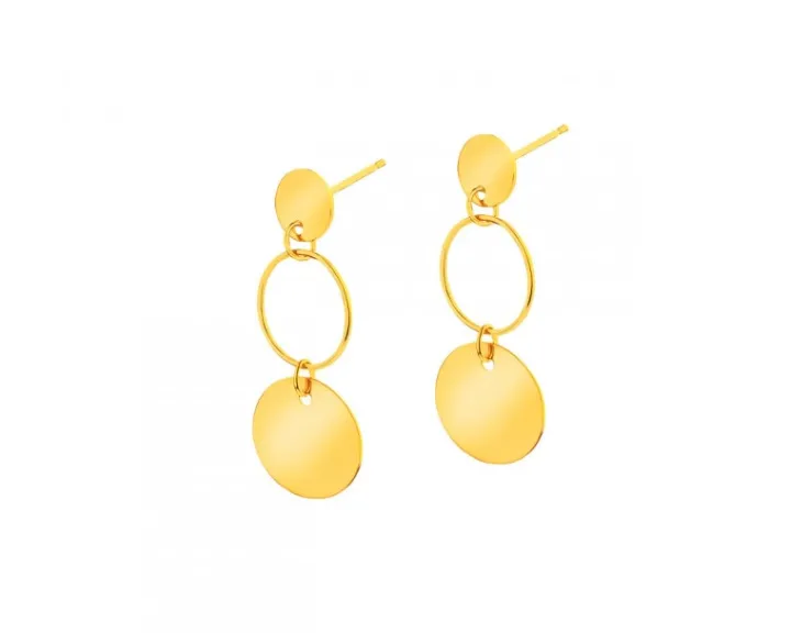 Złote kolczyki - koła