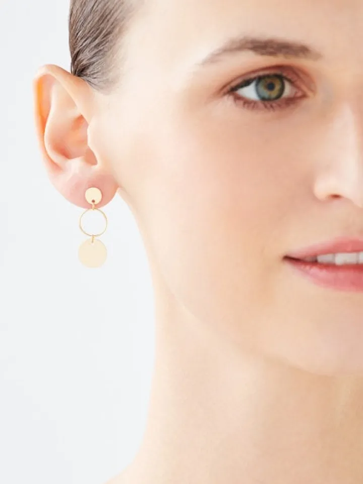 Złote kolczyki - koła