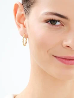 Złote kolczyki - koła