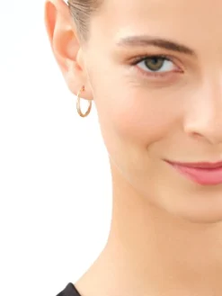 Złote kolczyki - koła