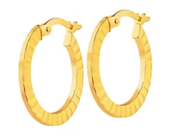 Złote kolczyki - koła, 20 mm