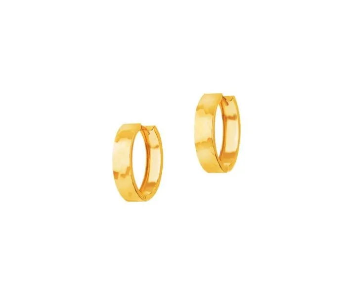 Złote kolczyki - koła, 18 mm