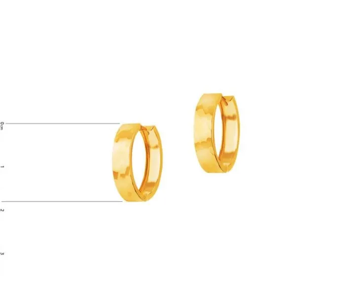 Złote kolczyki - koła, 18 mm