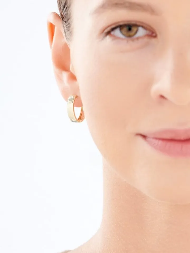 Złote kolczyki - koła, 18 mm