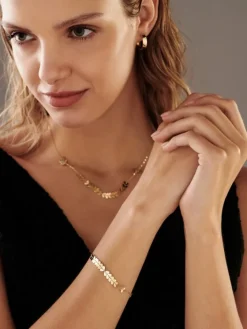 Złote kolczyki - koła, 18 mm