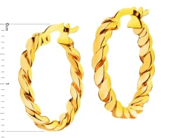 Złote kolczyki - koła, 18 mm