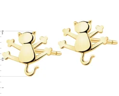 Złote kolczyki - koty